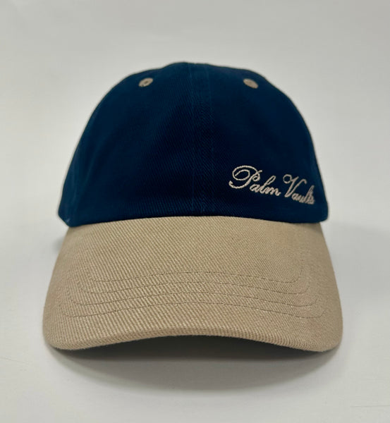 Palm Vaults Script Cap Navy/Beige