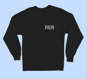 Palm Vaults Long Sleeve Tee  Black (Logo Front & Back)