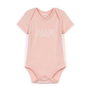 Pink Short Sleeve Baby Grow